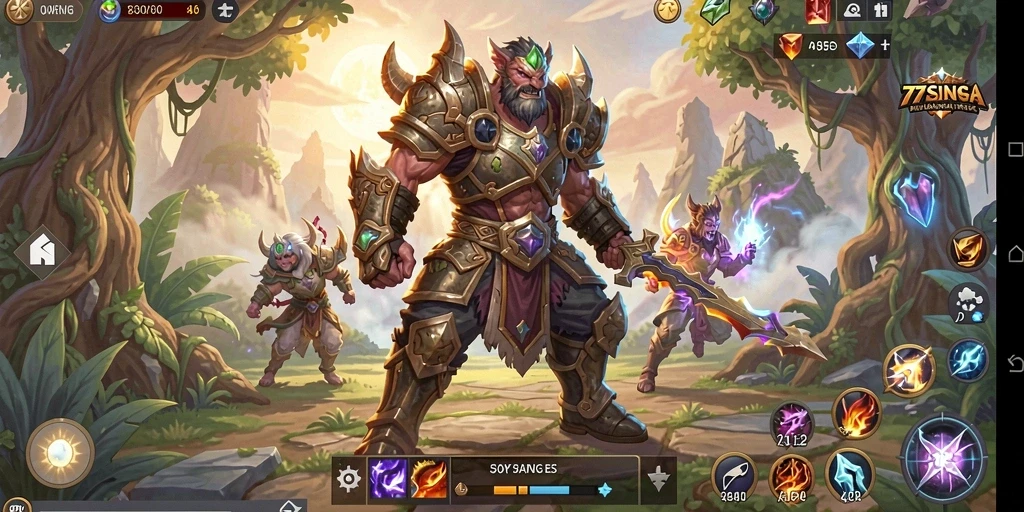 Tampilan aksi seru dalam gameplay 77SINGA