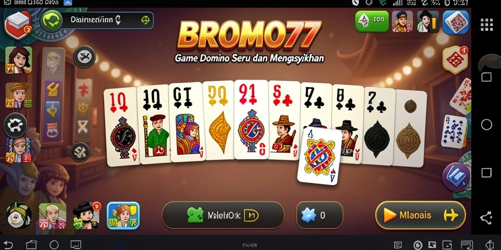 Gameplay seru domino di BROMO77 yang menantang.
