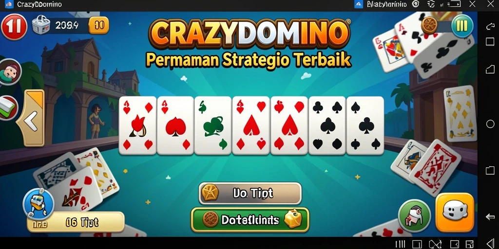 Tampilan aksi seru gameplay dari CRAZYDOMINO.