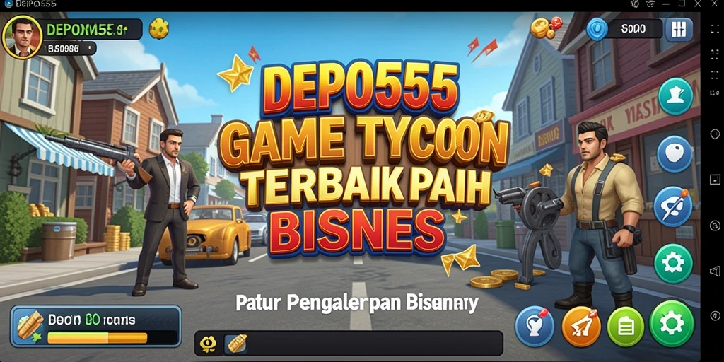 Screenshot DEPO555 yang menampilkan serunya gameplay Tycoon.