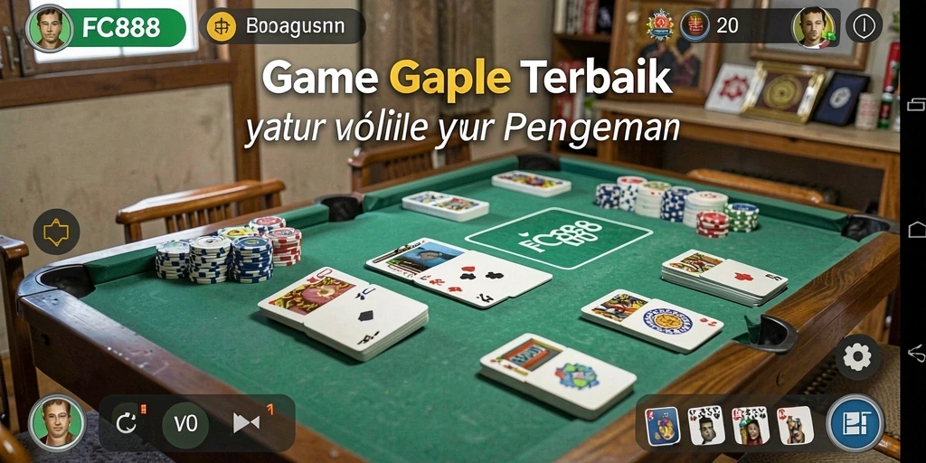 Tampilan gameplay Gaple yang menarik dan mendebarkan.