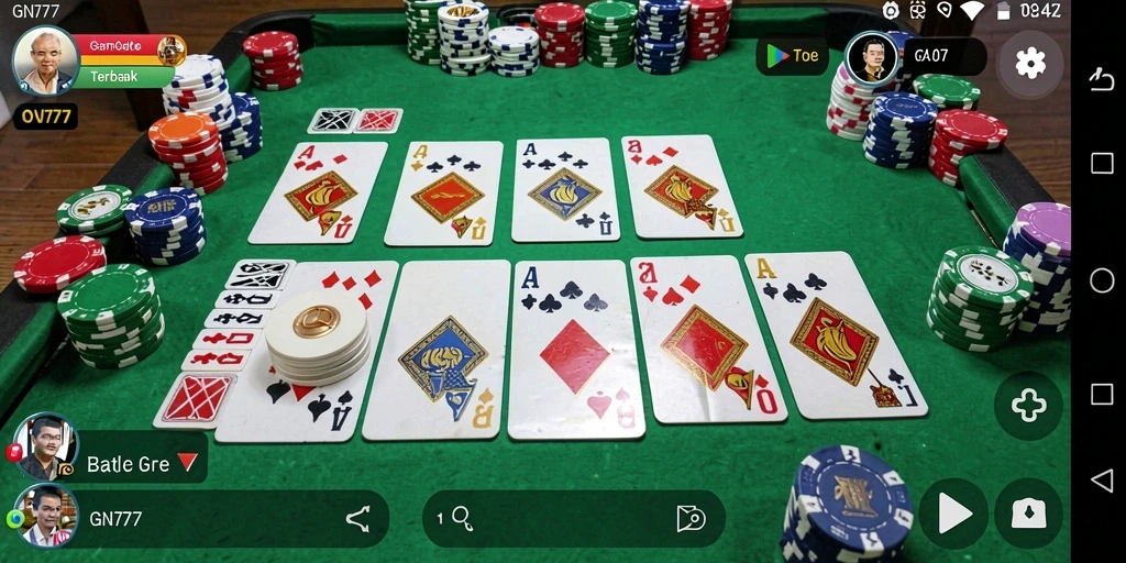 Screenshot gameplay Gaple yang seru dan menarik di GN777.