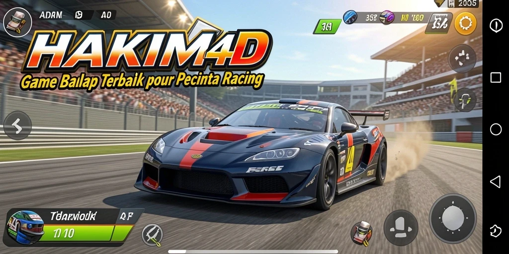 Tampilan gameplay HAKIM4D yang seru dan mendebarkan dalam aksi balap.