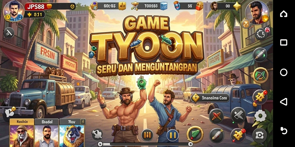 Tampilan gameplay JPS88 menampilkan pengelolaan bisnis yang menarik.