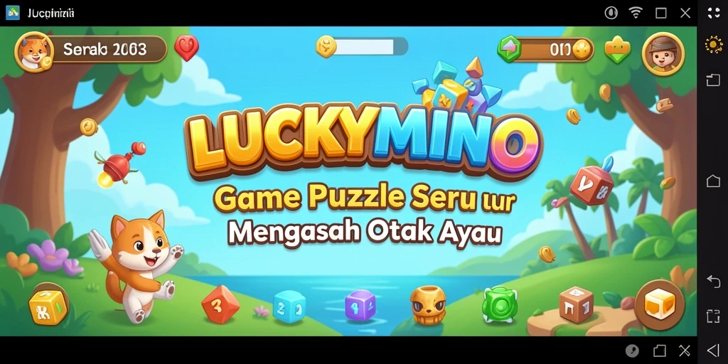 Menampilkan gameplay menantang LUCKYMINO dengan grafis yang menarik.