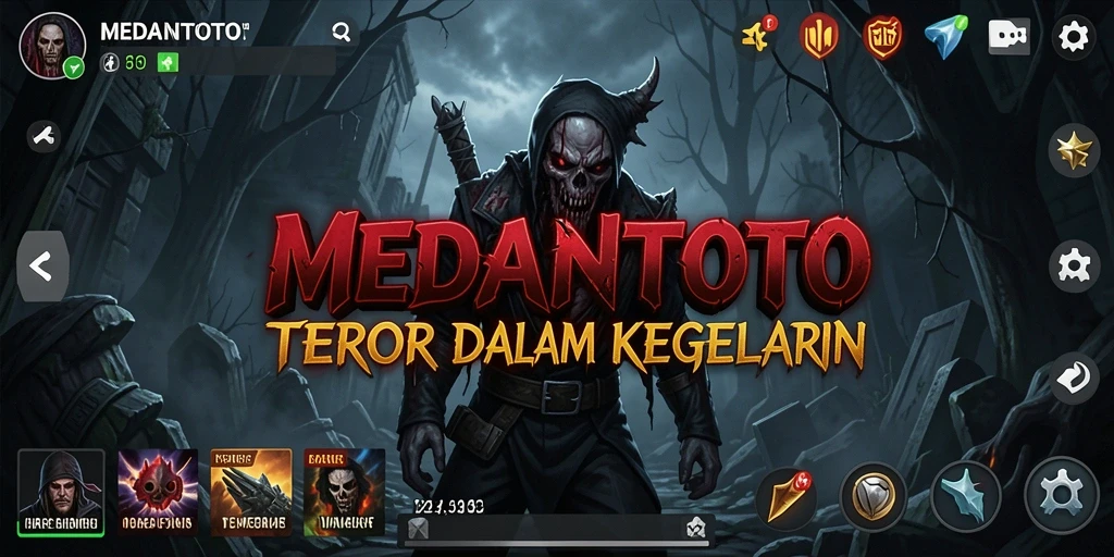 Screenshot gameplay MEDANTOTO yang menunjukkan suasana Horror yang mendebarkan.