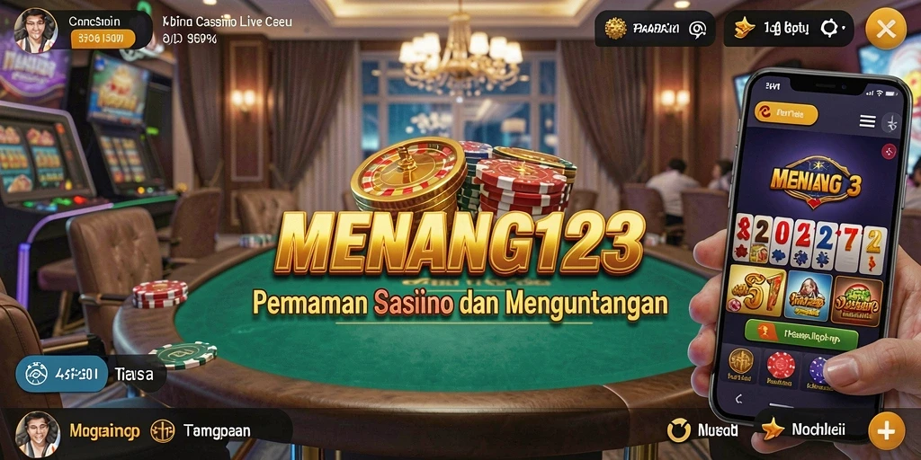 Screenshot MENANG123 menampilkan gameplay Live Casino yang mendebarkan.