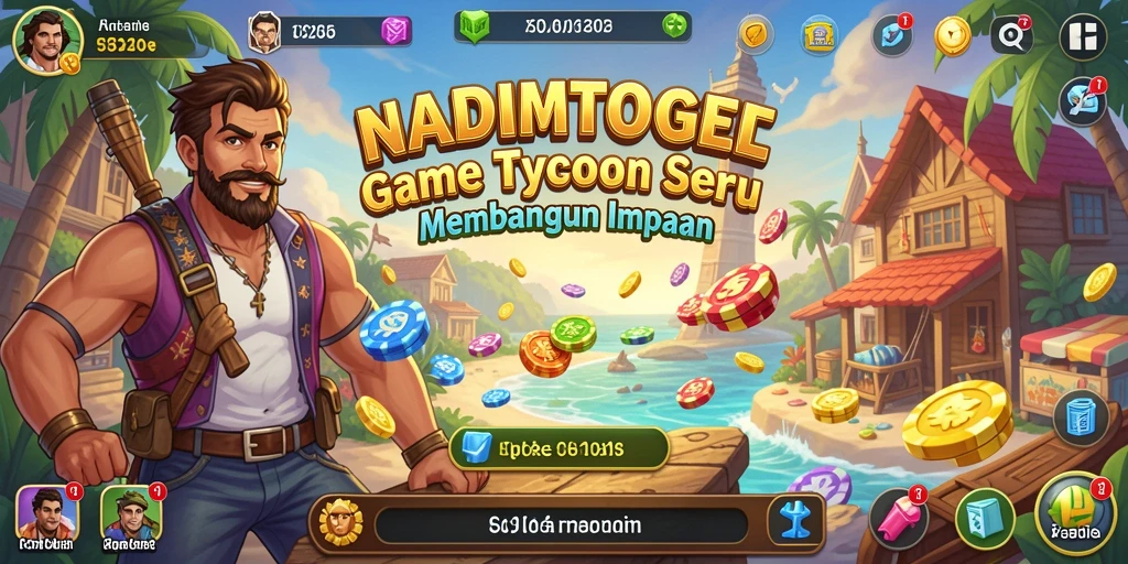 Tampilan gameplay NADIMTOGEL menunjukkan keseruan membangun bisnis Tycoon.