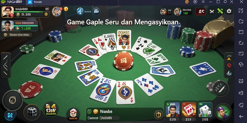 Tampilan menarik dari gameplay Gaple di NAGA889.