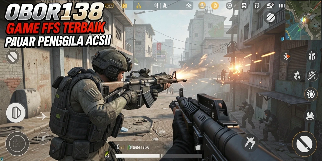 Tangkapan layar OBOR138 menampilkan pertempuran seru dalam mode FPS.