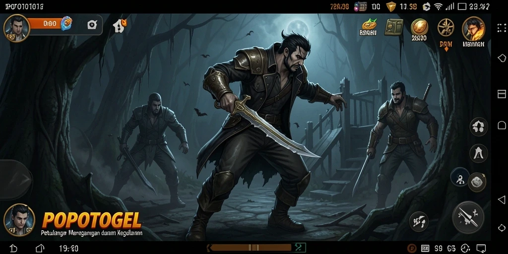 Screenshot menegangkan dari gameplay POPOTOGEL yang penuh horror.