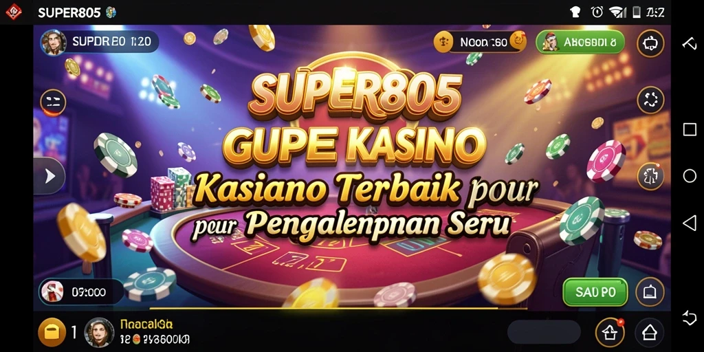 Screenshot gameplay Kasino dari SUPER805 yang menampilkan keseruan bermain.
